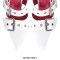 Pointed Toe Ankle Buckle Straps Rivet Decorated Stiletto Heels Punk Gothic Pumps - White