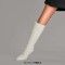 Pointed Toe Crystal Stiletto Heels Knee Highs Warm Fluffy Curly Booties with Side Zipper - White Faux Wool