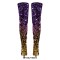 Pointed Toe Stiletto Heels Gradient Multicolor Sequins Glittery Over The Knee Boots - Pink Yellow