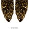 Pointed Toe Stiletto Heels Gradient Multicolor Sequins Glittery Over The Knee Boots - Pink Yellow