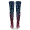 Pointed Toe Stiletto Heels Gradient Multicolor Sequins Glittery Over The Knee Boots - Blue Pink