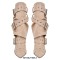 Pointed Toe Stiletto Heels Belt Buckle Straps Ankle Highs Punk Boots - Tan