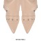 Pointed Toe Stiletto Heels Belt Buckle Straps Ankle Highs Punk Boots - Tan