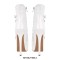 Round Toe Stiletto Heels Chain with Buckle Straps Punk Side Zipper Ankle Highs Platforms Booties - White