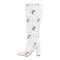 Pointed Toe Chunky Heels Knee Highs Butterfly Mariposa Glitters Boots - White