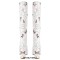 Pointed Toe Chunky Heels Knee Highs Butterfly Mariposa Glitters Boots - White