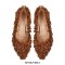 Stiletto Heels Pointed Toe Faux Fur Cute Pumps - Brown