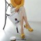 Peep Toe Stiletto Heels Transparent Back Straps Pumps Sandals - Yellow Patent PVC
