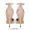 Stiletto Heels Pointed Toe Buckle Straps Decorated Sexy Punk Dorsay Pumps - Beige