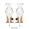 Stiletto Heels Pointed Toe Buckle Straps Decorated Sexy Punk Dorsay Pumps - White