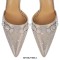 Stiletto Heels Pointed Toe Rhinestones Buckle Straps Decorated Sexy Punk Dorsay Pumps - Gold