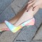 Pointed Toe Stiletto Heels Painting Multicolor Brush Design Pumps - Pink