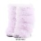 Peep Toe Stiletto Heels Ruffled Lace Back Zipper Sandals - Purple