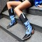 Pointed Toe Knee Highs Western Style Denim Cowboy Boots - Black Faux Leather