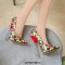 Pointed Toe Stiletto Heels Geometry Artwork Colorful Pumps - Green