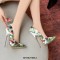 Pointed Toe Stiletto Heels Painting Brush Design Pumps - Multicolor
