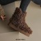 Round Toe Flat Bottom Platforms Wool Winter Ankle Highs Boots - Auburn