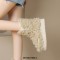 Round Toe Flat Bottom Platforms Wool Winter Ankle Highs Boots - Beige