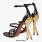 Peep Toe Strange Unique Heels Patent Sculptural Ankle Straps Cabaret Sandals - Black