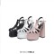 Round Toe Cut Out Pieces Double Platforms Ankle Buckle T Straps Chunky Heels Roman Sandals - Black Faux Leather