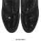 Round Toe Rhinestones Sparkle Punk Chunky Heels Platforms Thigh Highs Boots - Black