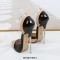 Pointed Toe Stiletto Heels Ankle Buckle Straps Dorsay Pumps - Apricot