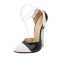 Pointed Toe Stiletto Heels Ankle Buckle Straps Dorsay Pumps - White