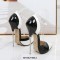 Pointed Toe Stiletto Heels Ankle Buckle Straps Dorsay Pumps - White