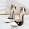 Pointed Toe Stiletto Heels Ankle Buckle Straps Dorsay Pumps - White