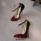 Pointed Toe Stiletto Heels Ankle Buckle Straps Leopard Pumps - Red