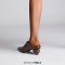 Pointed Toe Strange Ball Heels Half Slippers Sandals - Brown Leather