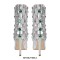 Pointed Toe Stiletto Heels Rhinestones Crystals Side Zipper Ankle Highs Booties - Silver