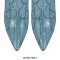 Pointed Toe Stiletto Heels Rhinestones Rose Decorated Side Zipper Ankle Highs Booties - Blue