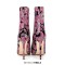 Pointed Toe Stiletto Heels Bling Sequin Side Zipper Ankle Highs Flower Boots - Pink Sequined Cloth