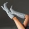 Pointed Toe Chunky Heels Fashionable Glitters Sequins Blings Knee Highs Boots - Silver