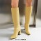 Pointed Toe Elegant Autumn Winter Chunky Heels Knee Highs Boots - Yellow