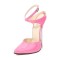 Pointed Toe Stiletto Metal Heels Ankle Cross Straps Sandals  Pumps - Pink Patent