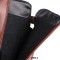 Round Toe Chunky Heels Side Zipper Knee Highs Decorated Buckle Straps Western Boots - Brown