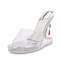 Peep Toe Strange Style Transparents Decorated Heels Sandals - Silver PVC