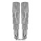 Pointed Toe Fringe Mettalic Slim Over The Knee Thigh High Stiletto Dance Boots - Silver