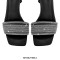 Square Open Toe Sparkling Rhinestones Stiletto Open back Wrapped Gladiator Lace Up Blings Sandals - Black