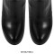 Round Toe Platforms Stiletto Heels Over The Knee Thigh High Stiletto Punk Biker Boots - Black
