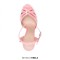 Peep Toe Fish Mouth Platforms Ankle Buckle Straps Stiletto Heels Smooth Sandals - Pink Patent