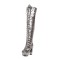Round Toe Chunky Heels Bling Sequin Lace Up Thigh Highs Platforms Boots - Silver Faux Leather