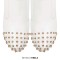 Round Toe Over The Knee Platforms Metal Zipper Punk Thigh Highs Stiletto Heels Rivet Boots - White Faux Leather