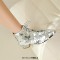 Pointed Toe Low Heels Side Zipper Lace Up Sequined Ankle Highs Loafers - Silver