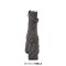 Square Toe Chunky Heels Side zipper Turned Over Short Plush Ankle Highs Boots - Black White Microfiber