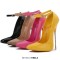 Pointed Toe Stiletto Metal Heels Ankle Buckle Straps Pumps - Silver Patent