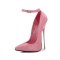 Pointed Toe Stiletto Metal Heels Ankle Buckle Straps Pumps - Pink Patent