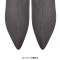 Pointed Toe Buckle Straps Over The Knee Thigh High Stiletto Heels Boots - Gray Canvas